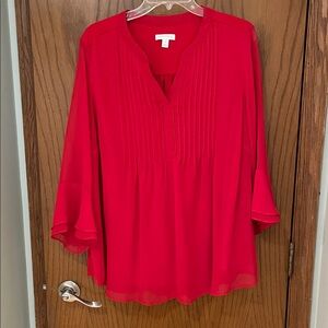Charter Club UEC Size 2X Vibrant Red Blouse ❤️